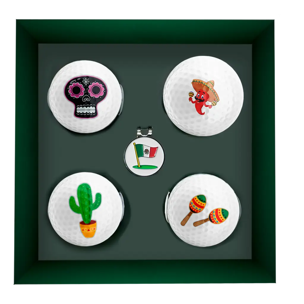 Limited Edition ¡Viva México! | 4 golf balls + magnetic pins